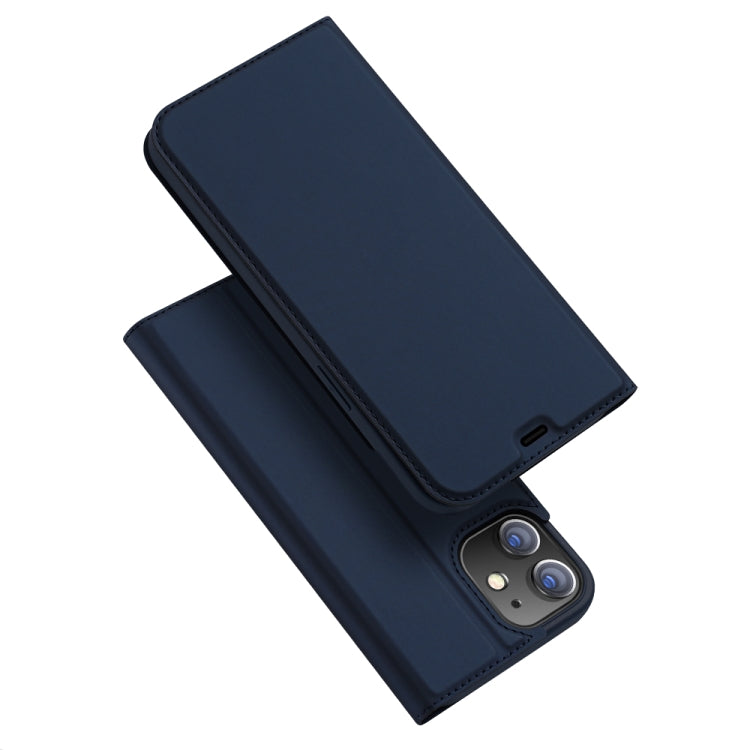 DUX DUCIS Skin Pro Series Horizontal Flip PU + TPU Leather Case with Holder & Card Slots, For iPhone 12 / 12 Pro