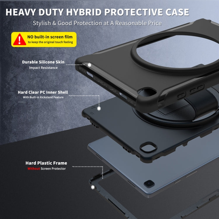 Coque de protection PC + TPU rotative à 360 degrés avec support et dragonne pour Samsung Galaxy Tab A7 10.4 (2020)