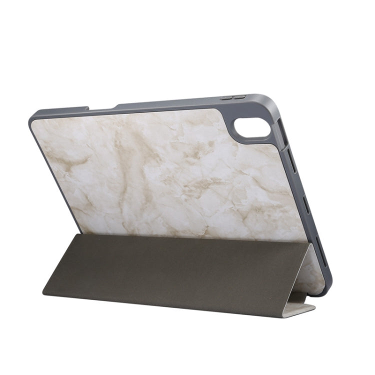 Marble Texture Pattern Horizontal Flip Leather Case, with Three-folding Holder & Sleep / Wake-up