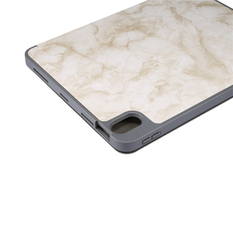 Marble Texture Pattern Horizontal Flip Leather Case, with Three-folding Holder & Sleep / Wake-up