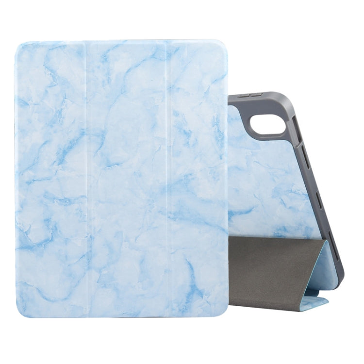 Marble Texture Pattern Horizontal Flip Leather Case, with Three-folding Holder & Sleep / Wake-up