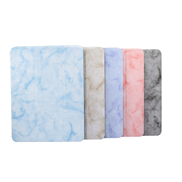 Marble Texture Pattern Horizontal Flip Leather Case, with Three-folding Holder & Sleep / Wake-up