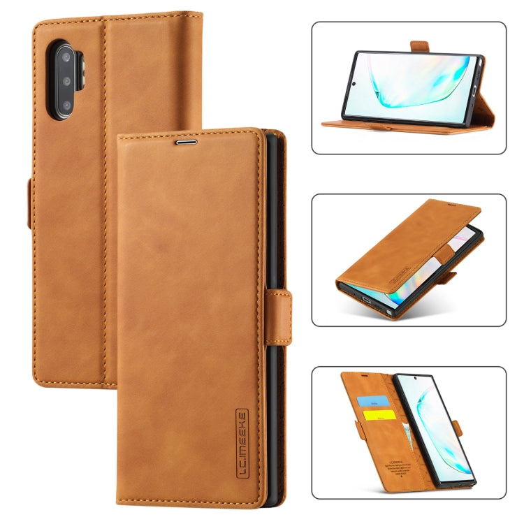 LC.IMEEK Strong Magnetism Ultra-thin Horizontal Flip Shockproof Matte TPU + PU Leather Case with Holder & Card Slots & Wallet, For Samsung Galaxy Note10, For Samsung Galaxy Note10+, For Samsung Galaxy Note20 Ultra, For Samsung Galaxy Note20