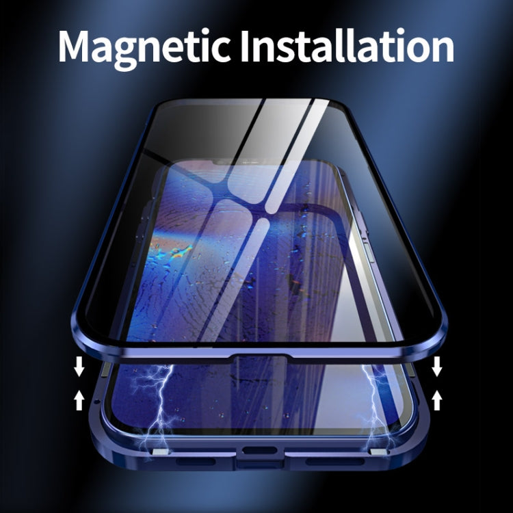 Double Sides Tempered Glass Magnetic Adsorption Metal Frame HD Screen Case, For iPhone 12 mini