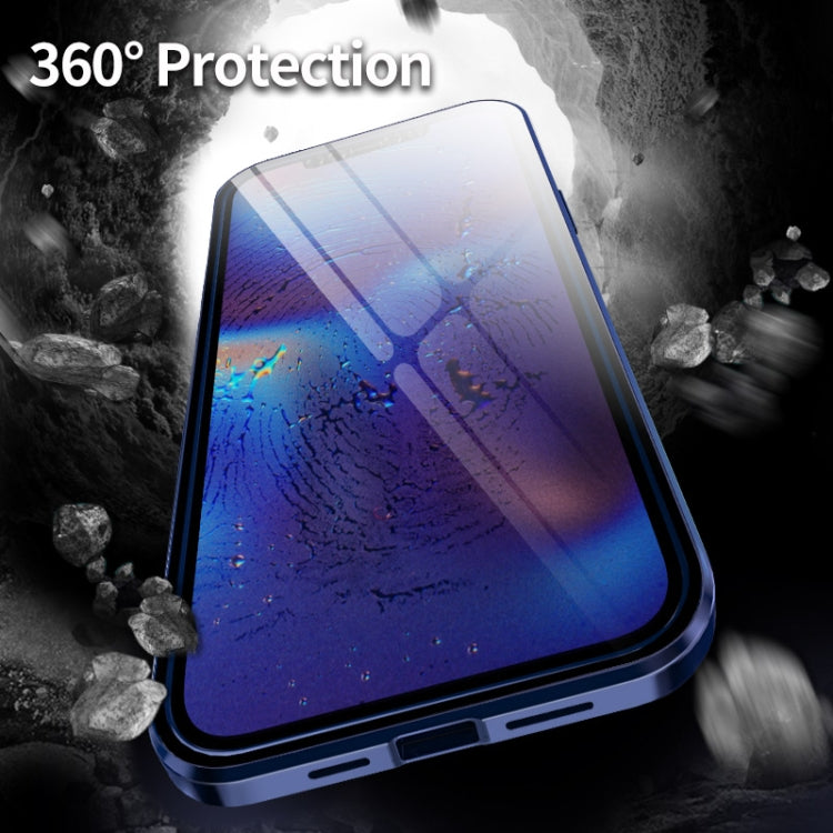 Double Sides Tempered Glass Magnetic Adsorption Metal Frame HD Screen Case, For iPhone 12 mini