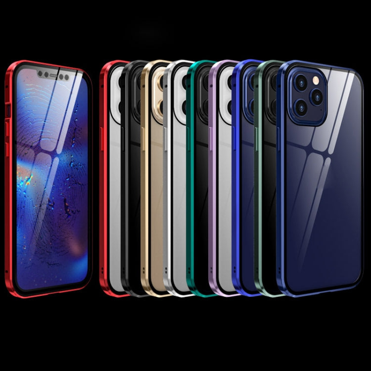 Double Sides Tempered Glass Magnetic Adsorption Metal Frame HD Screen Case, For iPhone 12 mini