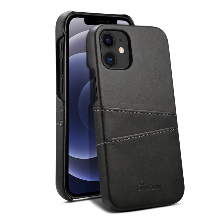 Calf Texture Back Cover Protective Case with Card Slots, For iPhone 12 / 12 Pro