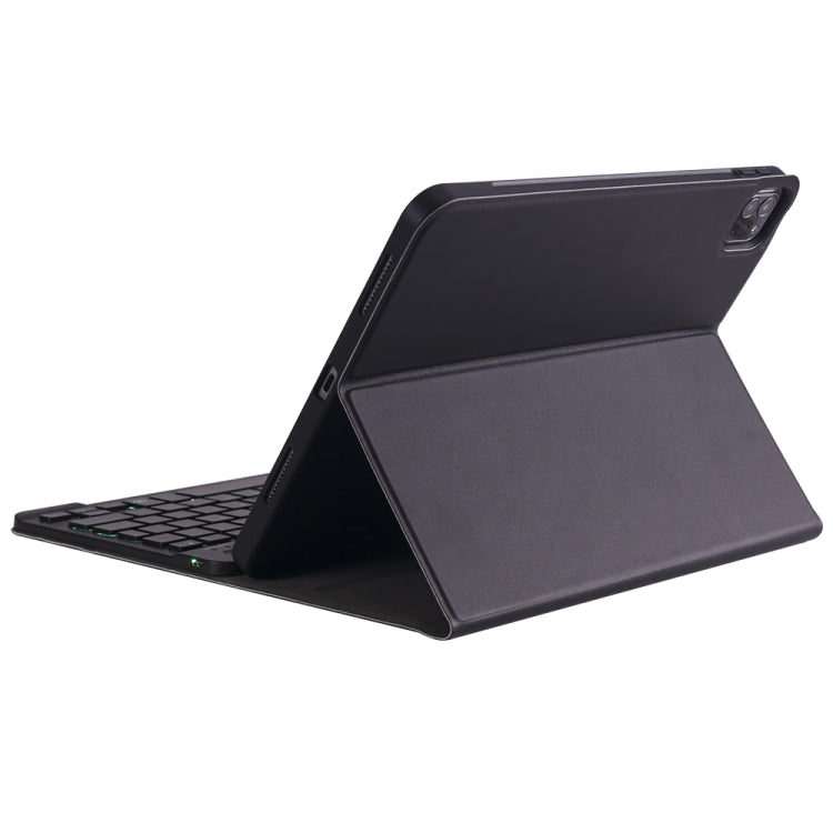Étui de protection clavier Bluetooth ultra-fin et détachable A098BS pour iPad Air 11 (2024/2025/Air 4 10,9 pouces 2020), avec support et emplacement pour stylet