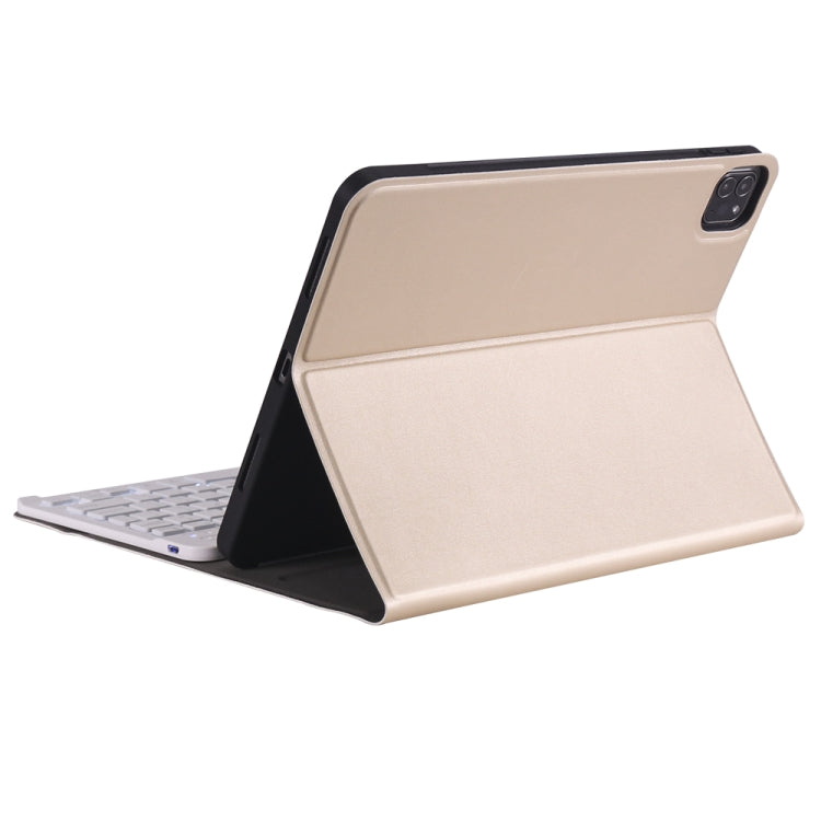 A098BS Detachable Ultra-thin Backlight Bluetooth Keyboard Protective Case for iPad Air 11 2024 / 2025 / Air 4 10.9 inch 2020, with Stand & Pen Slot, A098BS