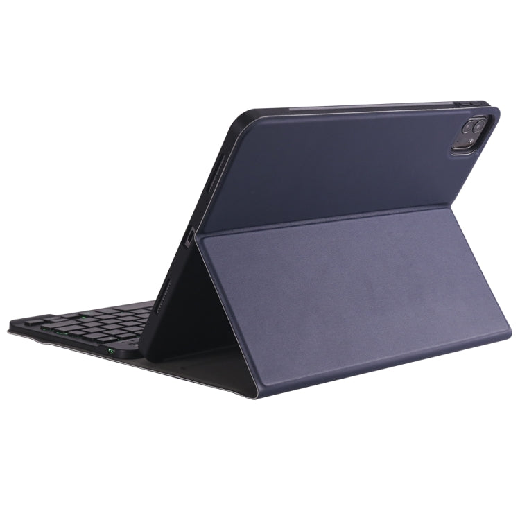 A098BS Detachable Ultra-thin Backlight Bluetooth Keyboard Protective Case for iPad Air 11 2024 / 2025 / Air 4 10.9 inch 2020, with Stand & Pen Slot, A098BS