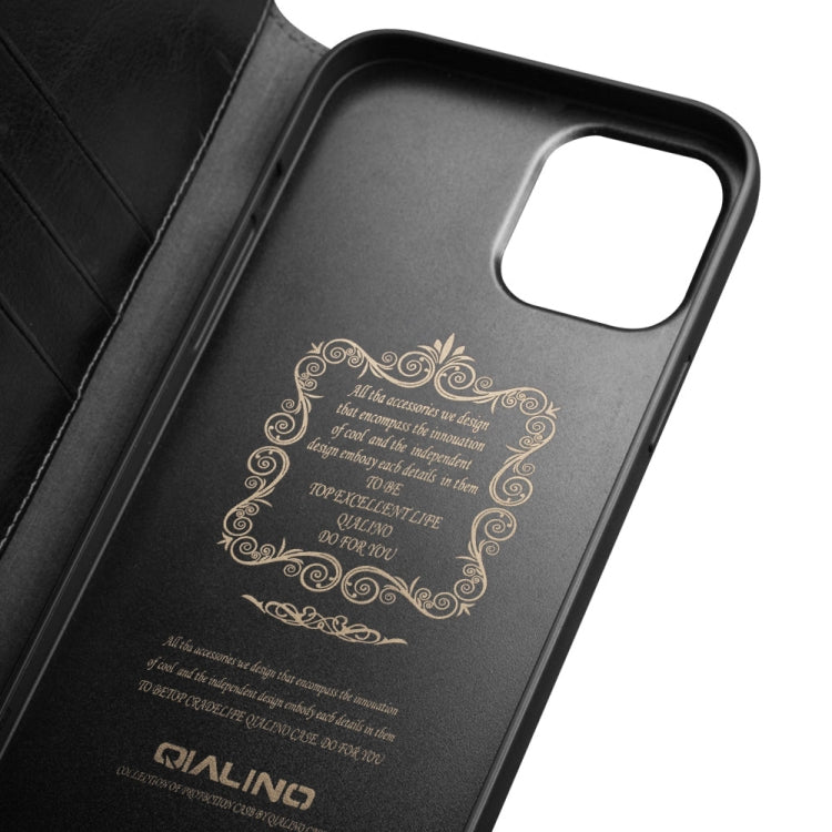 QIALINO Horizontal Flip Leather Case with Holder & Card Slots & Wallet, For iPhone 12 mini, For iPhone 12 / 12 Pro