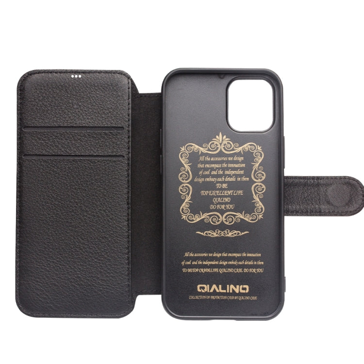 QIALINO Business Magnetic Horizontal Flip Leather Case with Card Slots & Wallet, For iPhone 12 mini, For iPhone 12 / 12 Pro