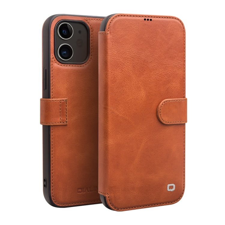 QIALINO Business Magnetic Horizontal Flip Leather Case with Card Slots & Wallet, For iPhone 12 mini, For iPhone 12 / 12 Pro