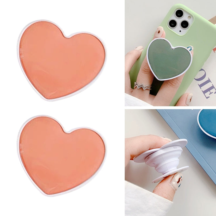 2 PCS Solid Color Love Airbag Phone Stand Ring Holder