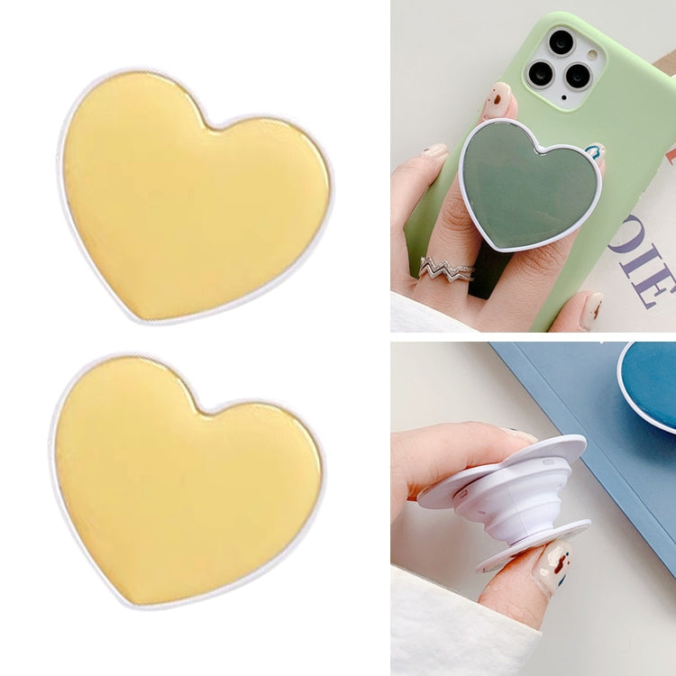 2 PCS Solid Color Love Airbag Phone Stand Ring Holder