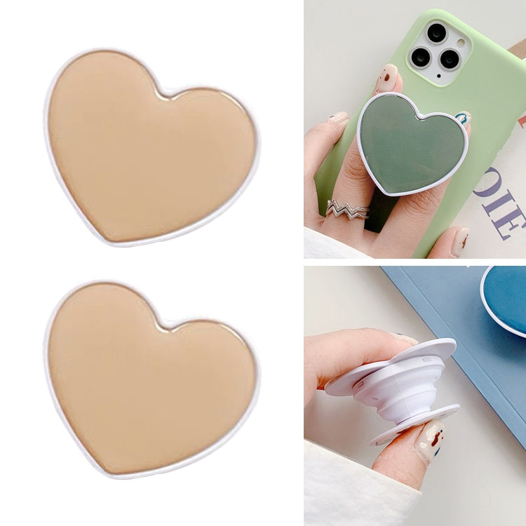 2 PCS Solid Color Love Airbag Phone Stand Ring Holder