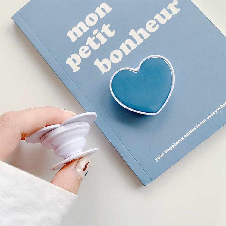 2 PCS Solid Color Love Airbag Phone Stand Ring Holder