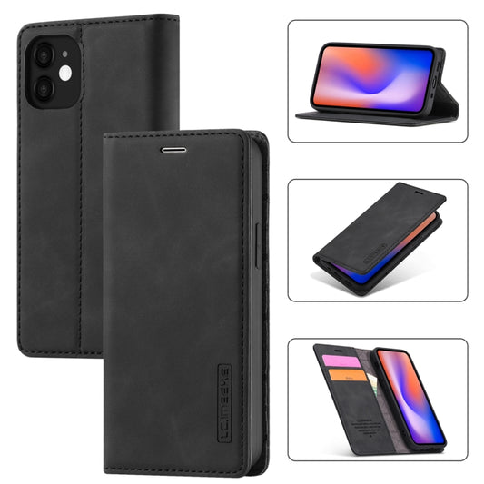 LC.IMEEKE magnetic flip case for iPhone 12 Pro Max with leather wallet and card slots