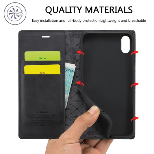 Premium leather wallet case with card pocket slots and secure magnetic closure