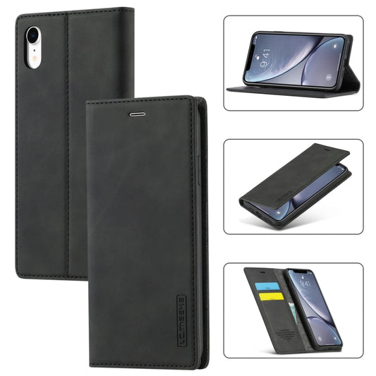 LC.IMEEKE magnetic flip case for iPhone XR XS Max with card slots and wallet holder