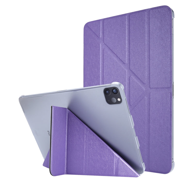 Silk Texture Deformation Flip Leather Case with Three-folding Holder, For iPad Air 11 2024 / Air 2022 / 2020 10.9
