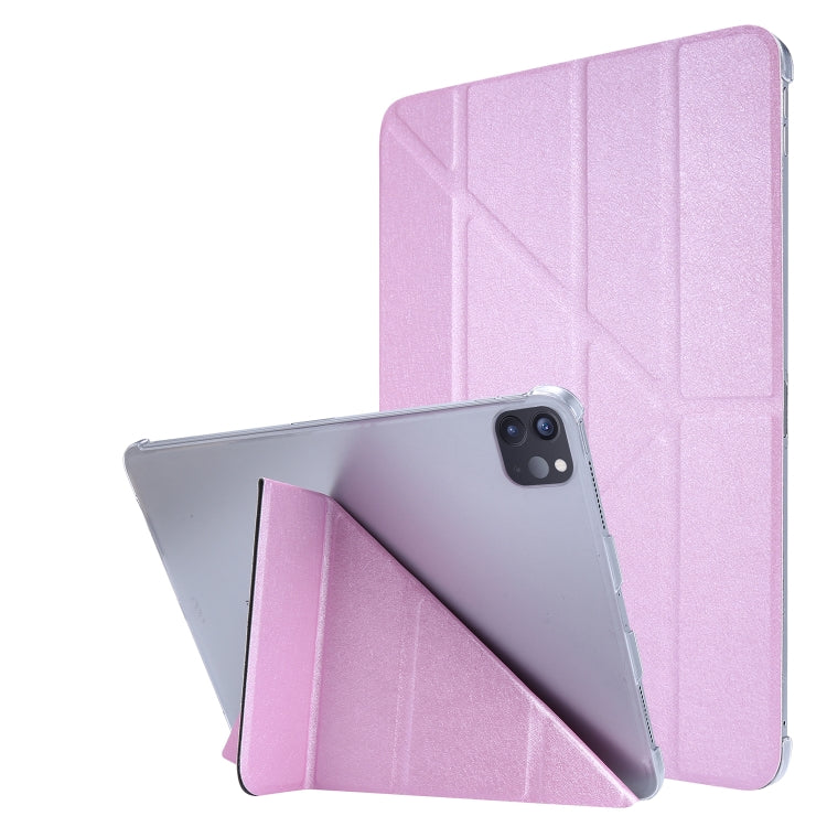 Silk Texture Deformation Flip Leather Case with Three-folding Holder, For iPad Air 11 2024 / Air 2022 / 2020 10.9
