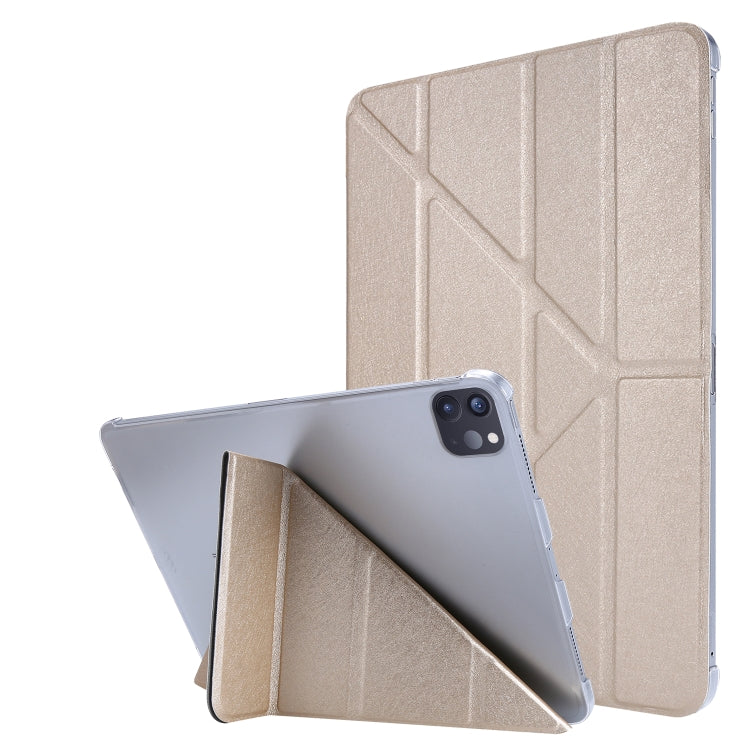 Silk Texture Deformation Flip Leather Case with Three-folding Holder, For iPad Air 11 2024 / Air 2022 / 2020 10.9
