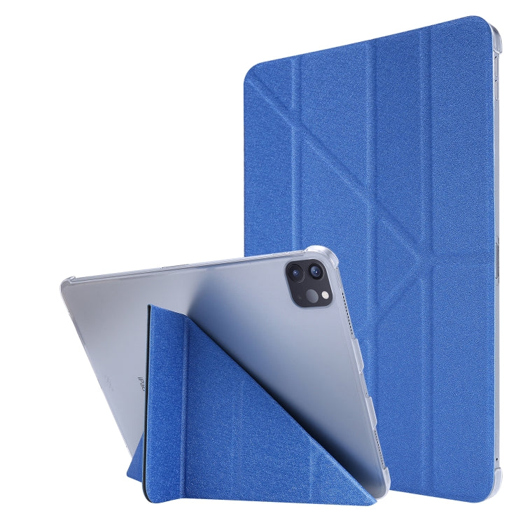 Silk Texture Deformation Flip Leather Case with Three-folding Holder, For iPad Air 11 2024 / Air 2022 / 2020 10.9