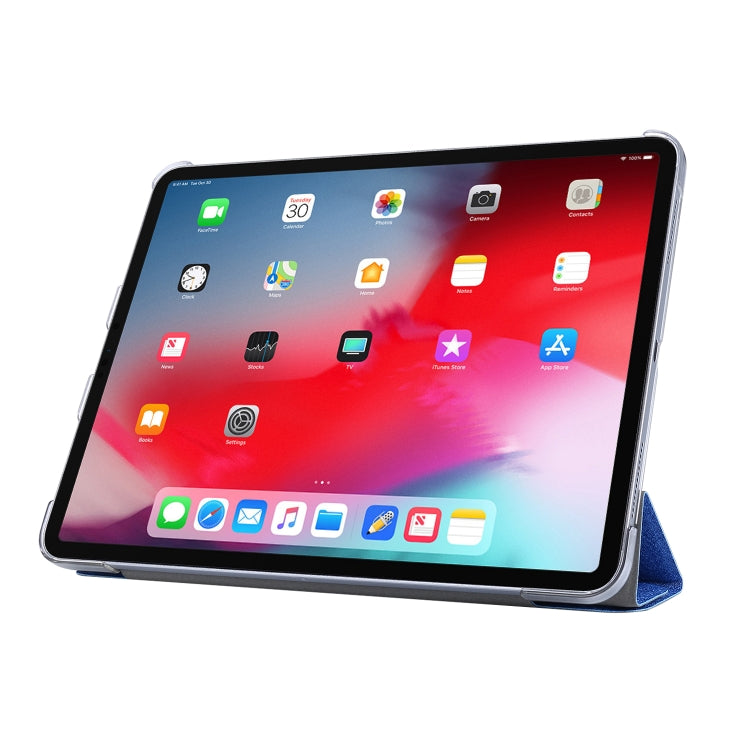 Silk Texture Deformation Flip Leather Case with Three-folding Holder, For iPad Air 11 2024 / Air 2022 / 2020 10.9