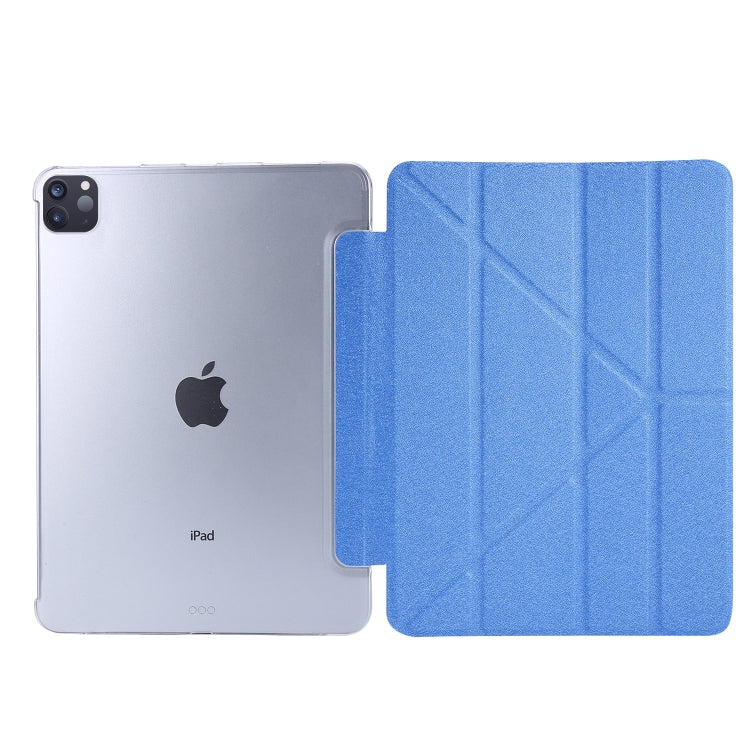 Silk Texture Deformation Flip Leather Case with Three-folding Holder, For iPad Air 11 2024 / Air 2022 / 2020 10.9