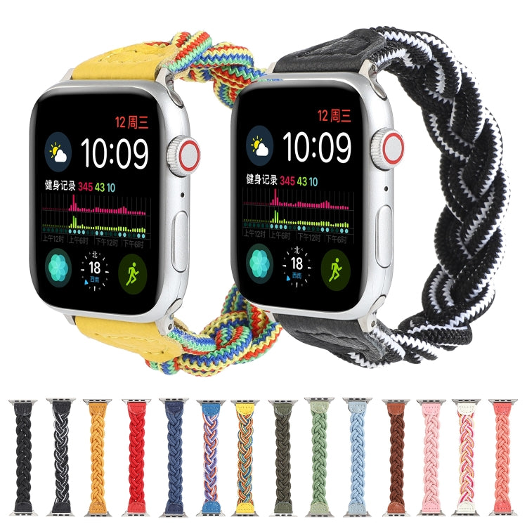 Elastic Woven Watchband For Apple Watch Series 6 & SE & 5 & 4 40mm / 3 & 2 & 1 38mm, 120mm