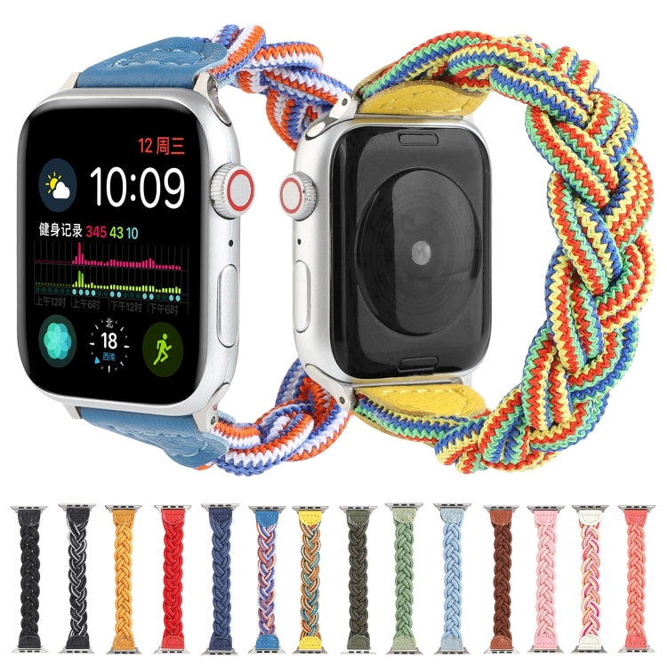 Elastic Woven Watchband For Apple Watch Series 6 & SE & 5 & 4 40mm / 3 & 2 & 1 38mm, 130mm