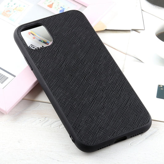 Hella Cross Texture genuine leather iPhone 11 Pro protective case in rich brown
