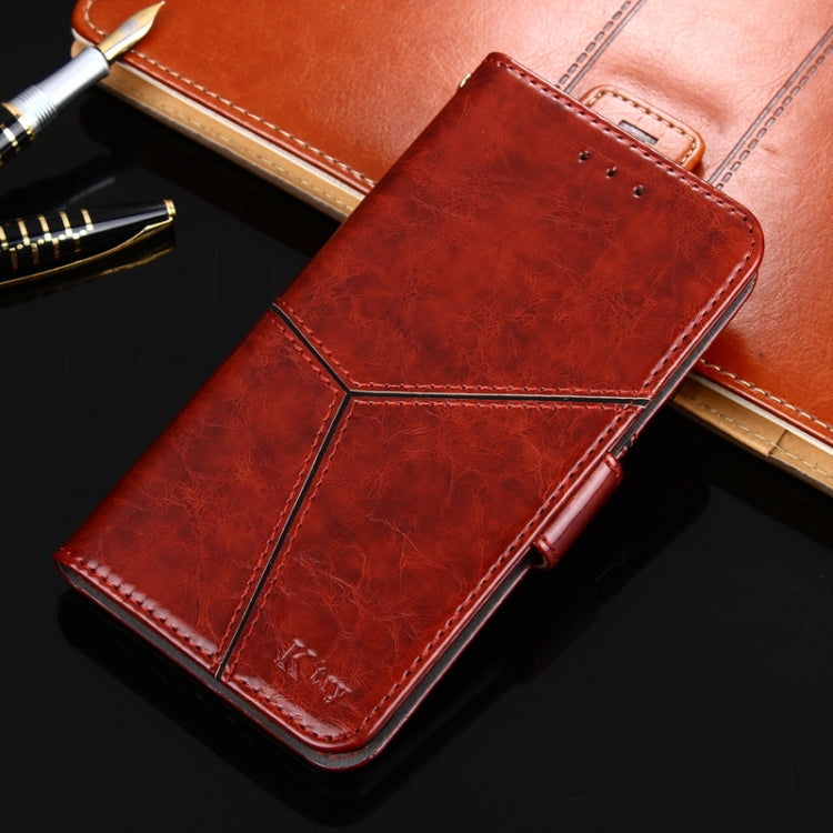 Geometric Stitching Horizontal Flip TPU + PU Leather Case with Holder & Card Slots & Wallet