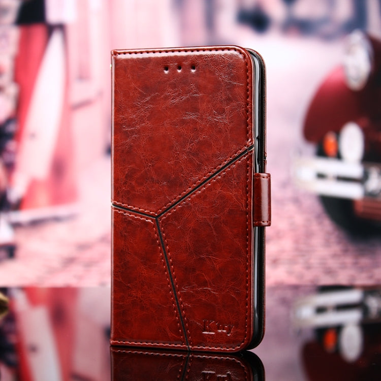 Geometric Stitching Horizontal Flip TPU + PU Leather Case with Holder & Card Slots & Wallet