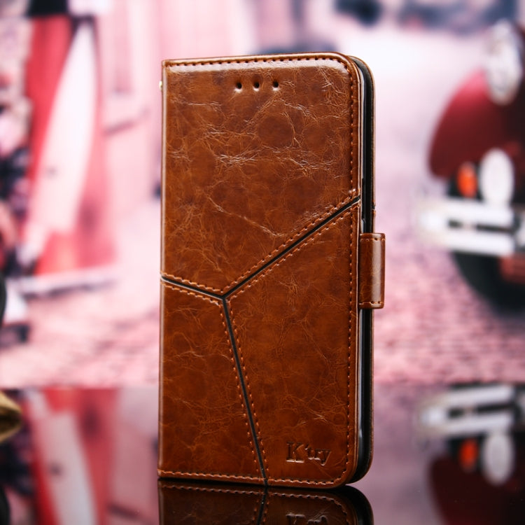Geometric Stitching Horizontal Flip TPU + PU Leather Case with Holder & Card Slots & Wallet