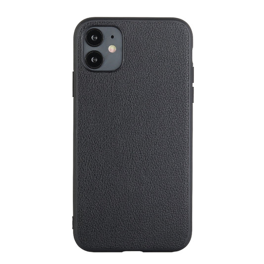 Detailed close-up of embossed bead pattern on premium leather iPhone 12 Pro Max protective case