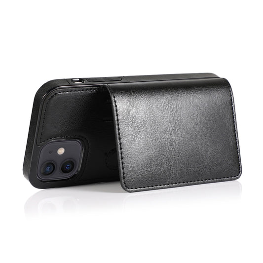 Side profile iPhone 12 mini case displaying card slot compartments and thickness