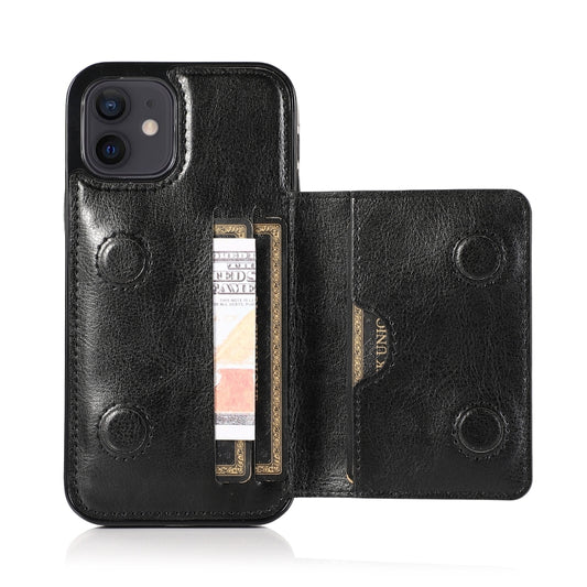Close-up card slots detail on shockproof iPhone 12 mini case holder