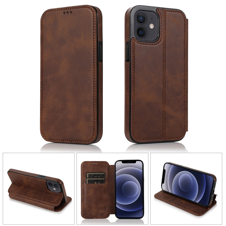 Strong Magnetic Closure PU + TPU Leather Case with Card Slots & Holder