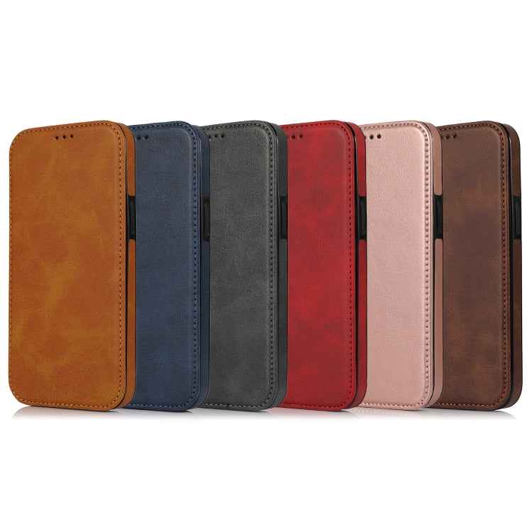 Strong Magnetic Closure PU + TPU Leather Case with Card Slots & Holder