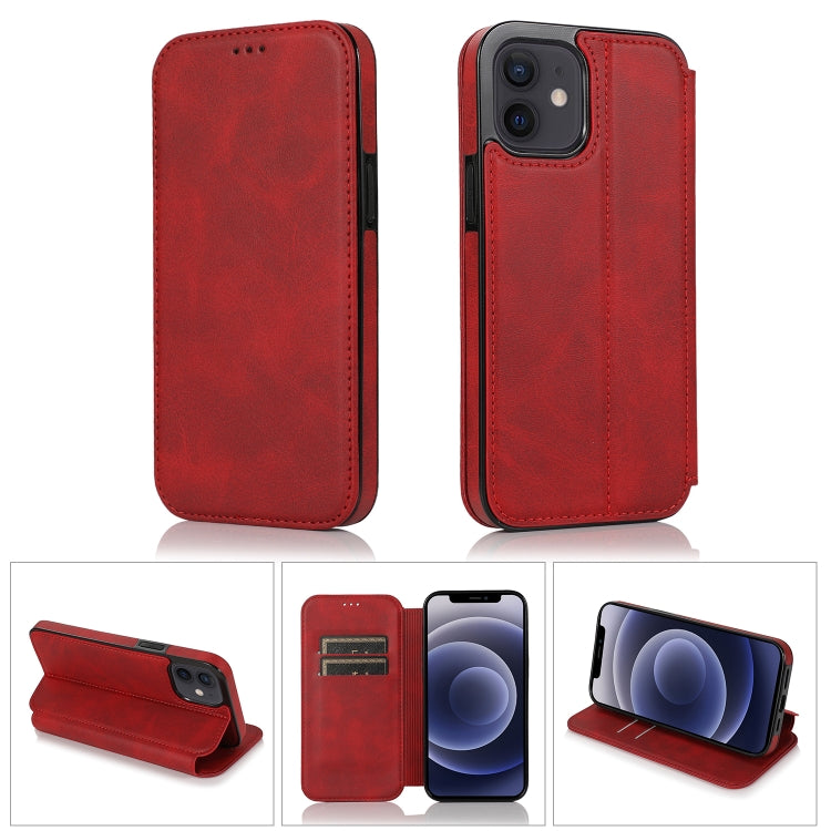 Strong Magnetic Closure PU + TPU Leather Case with Card Slots & Holder