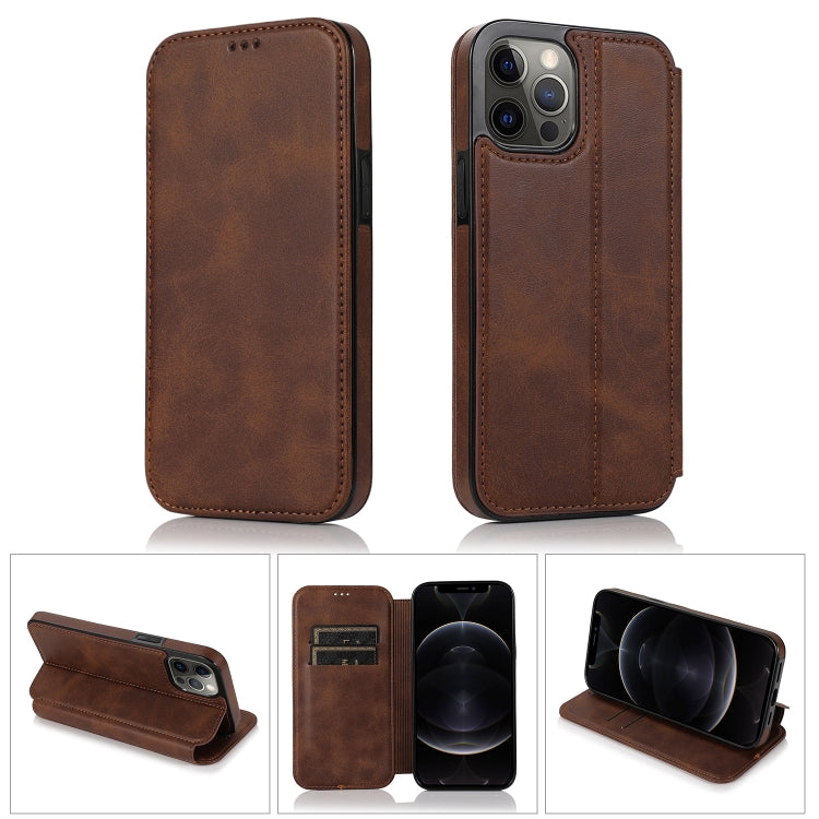 Strong Magnetic Closure PU + TPU Leather Case with Card Slots & Holder