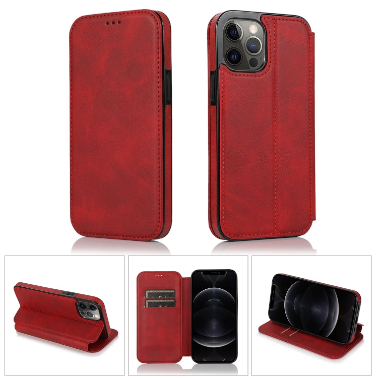 Strong Magnetic Closure PU + TPU Leather Case with Card Slots & Holder