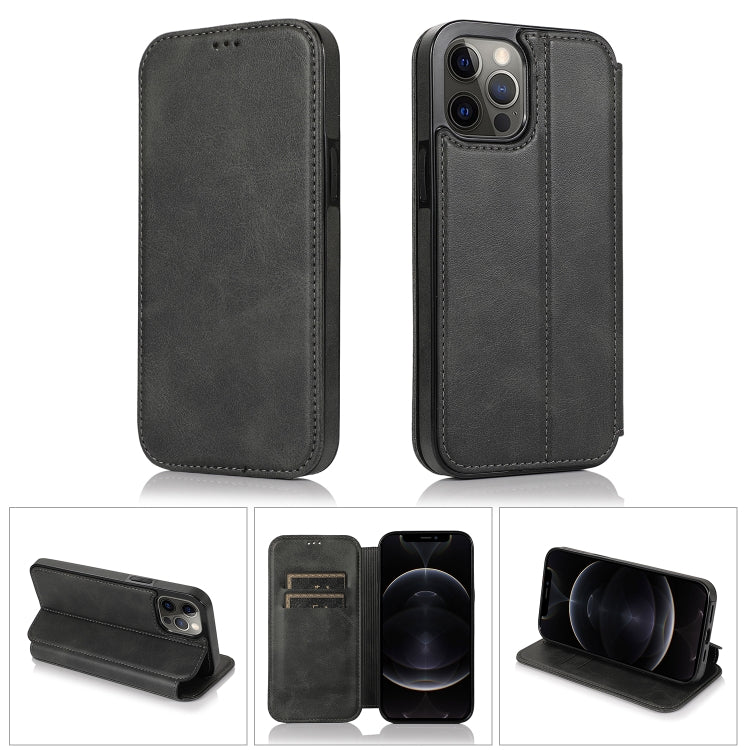 Strong Magnetic Closure PU + TPU Leather Case with Card Slots & Holder