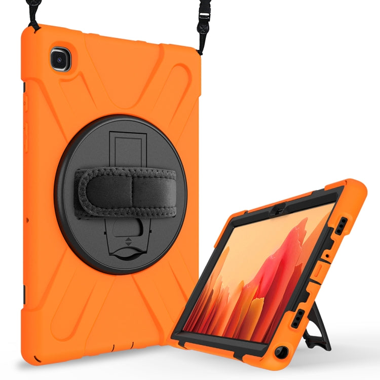 360 Degree Rotation PC + Silicone Protective Case with Holder & Hand-strap, For Samsung Galaxy Tab A7 (2020) T500/T505, For iPad Air 2022 / 2020 10.9