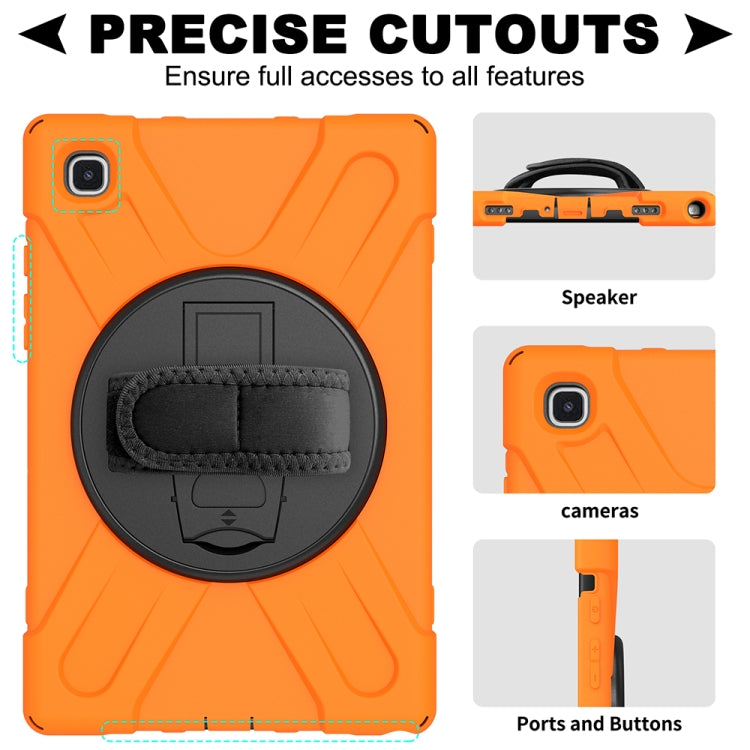 360 Degree Rotation PC + Silicone Protective Case with Holder & Hand-strap, For Samsung Galaxy Tab A7 (2020) T500/T505, For iPad Air 2022 / 2020 10.9