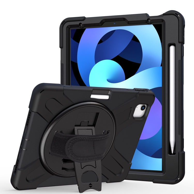 360 Degree Rotation PC + Silicone Protective Case with Holder & Hand-strap, For Samsung Galaxy Tab A7 (2020) T500/T505, For iPad Air 2022 / 2020 10.9