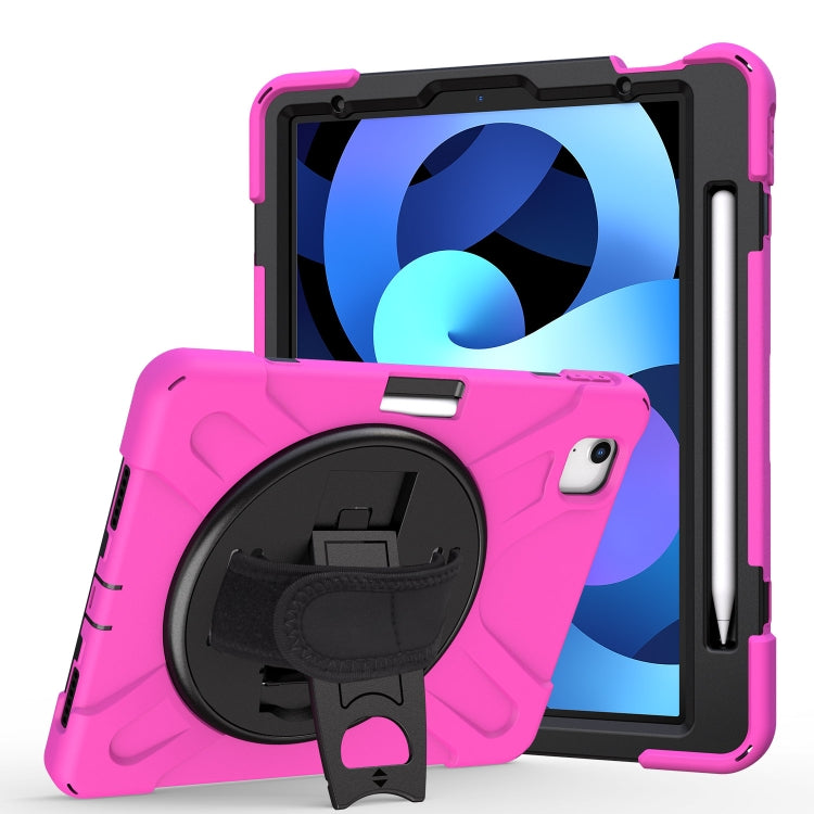 360 Degree Rotation PC + Silicone Protective Case with Holder & Hand-strap, For Samsung Galaxy Tab A7 (2020) T500/T505, For iPad Air 2022 / 2020 10.9