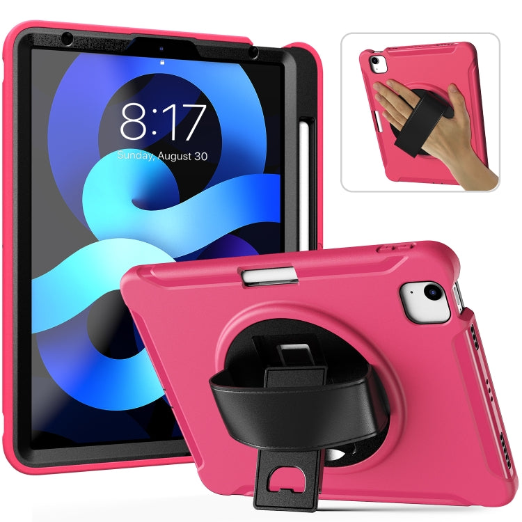 360 Degree Rotation PC + TPU Protective Case with Holder & Hand-strap & Pen Slot, For Samsung Galaxy Tab A7 (2020) T500/T505, For iPad Air 2022 / 2020 10.9, For iPad Air 2022 / 2020